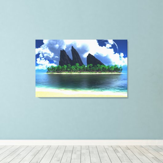 eindeloos blauw (2014) canvas afdruk (Insitu (Houten vloer))