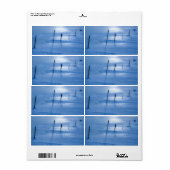 Eindeloos blauw ijs etiket (Full Sheet)