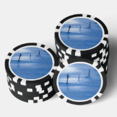Eindeloos blauw ijs pokerchips (Opstapeling)