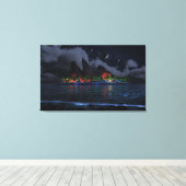 eindeloos blauw (nacht) canvas afdruk (Insitu (Houten vloer))