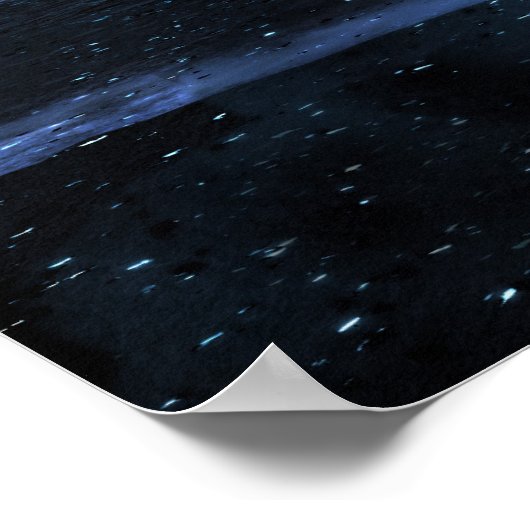 eindeloos blauw (nacht) poster (Hoek)