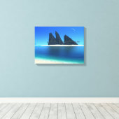 Eindeloos blauw (origineel) omwikkeld canvas (Insitu (Houten vloer))