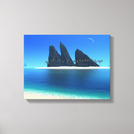 Eindeloos blauw (origineel) omwikkeld canvas afdruk