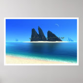 eindeloos blauw poster (Voorkant)