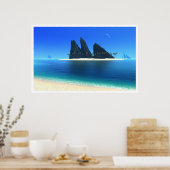 eindeloos blauw poster (Keuken)