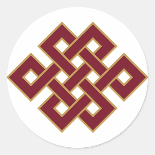 eindeloos boeddhistisch symbool Knot Ronde Sticker (Voorkant)