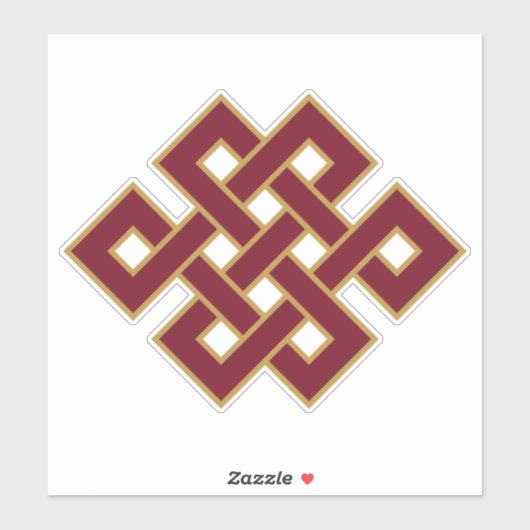 eindeloos boeddhistisch symbool Knot Sticker (Vel)