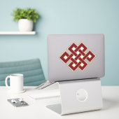 eindeloos boeddhistisch symbool Knot Sticker (Laptop op bureau)