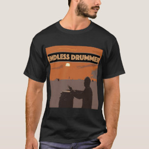 Eindeloos drummer drummer rond Shirt. Drums T-shirt