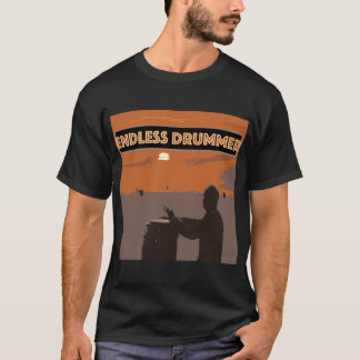 Eindeloos drummer drummer rond Shirt. Drums T-shirt