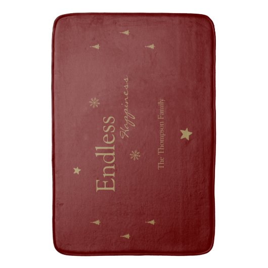 Eindeloos geluk Kerstfeest Bath Mat (Voorkant Verticaal)