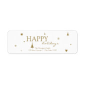 Eindeloos geluk kerstvakantie adres etiket (Voorkant)