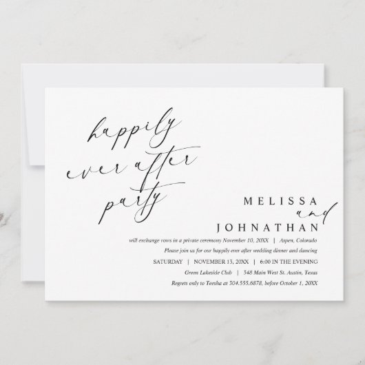 Eindeloos Gelukkig Dinnerparty en Dansen Kaart (Voorkant)