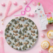 Eindeloos Kerst Gingerbread Village Papieren Bordje (Feest)