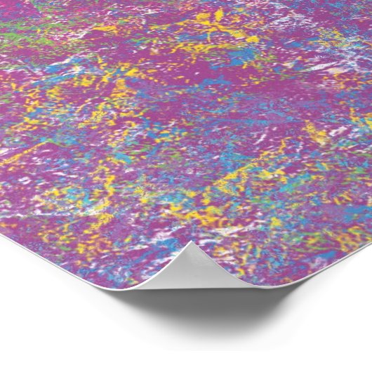 Eindeloos kleurpatroon Paarse Abstracte kunst Poster (Hoek)