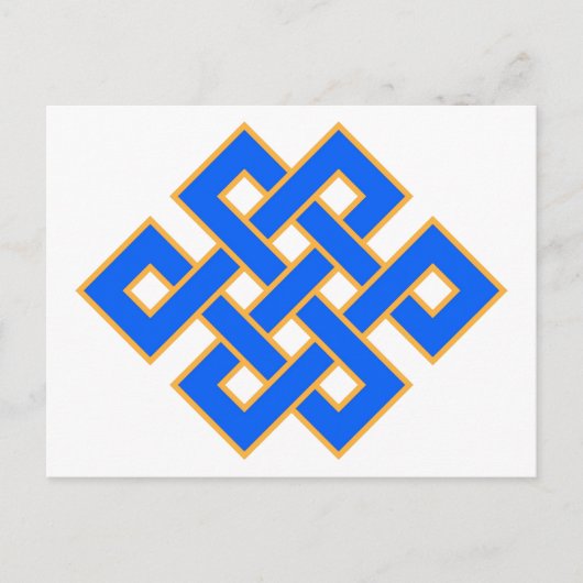 Eindeloos Knot Auspicious Symbol Tibetaans boeddhi Briefkaart (Voorkant)