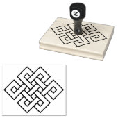 Eindeloos Knot Auspicious Symbool Rubberstempel (Gestempeld)