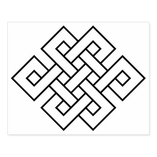 Eindeloos Knot Auspicious Symbool Rubberstempel (Afrduk)