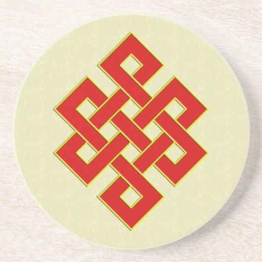 Eindeloos Knot-Onderzetter Zandsteen Onderzetter (Voorkant)