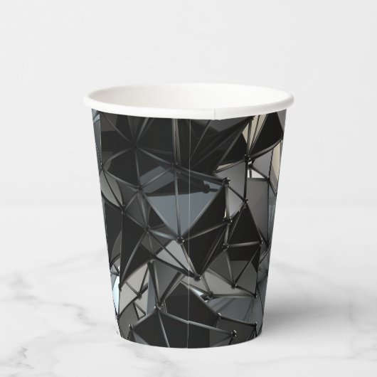 Eindeloos monochroom: papieren bekers (Rechts)