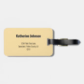 Eindeloos Retro Zomerzonsondergang ontwerp Bagagelabel (Achterkant horizontaal)