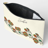 Eindeloos Roze Bloemen Patroon Elegant Custom Etui (Open)