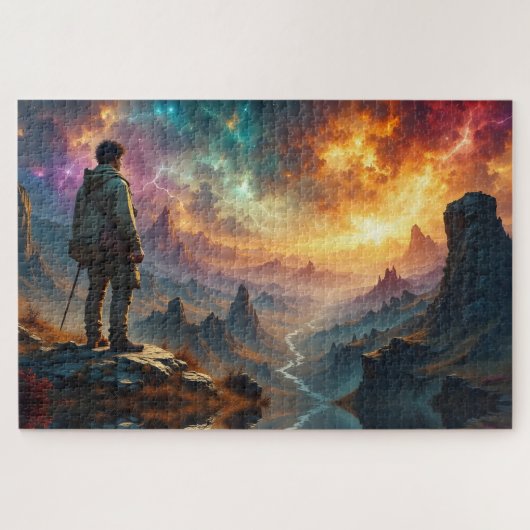 Eindeloos Uitzicht kleurrijk landschap Legpuzzel (Horizontaal)