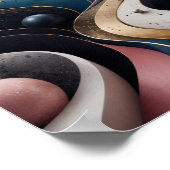 Eindeloze 3D-stroom Abstracte Wandkunst Poster (Hoek)