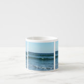 Eindeloze Blauwe Kustgolven in Beweging Espresso Kop (Voorkant)