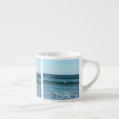 Eindeloze Blauwe Kustgolven in Beweging Espresso Kop (Rechts)