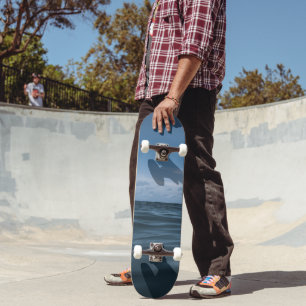 Eindeloze Blauwe Oceaangolven 1 Persoonlijk Skateboard