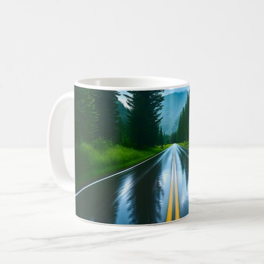 eindeloze bosweg koffiemok (Voorkant links)