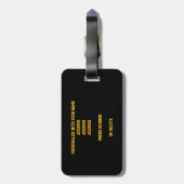 Eindeloze footballs herfst, monogrammen bagagelabel (Achterkant verticaal)