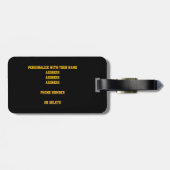 Eindeloze footballs herfst, monogrammen bagagelabel (Achterkant horizontaal)