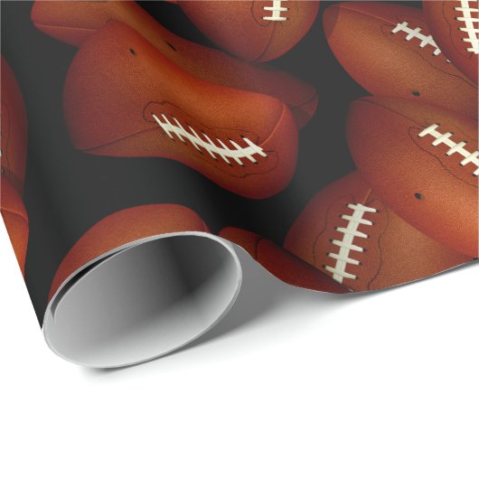 Eindeloze footballs patroon herfst sport cadeaupapier (Rol Hoek)