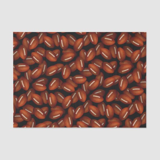 Eindeloze footballs patroon herfst sport tissuepapier (Voorkant)