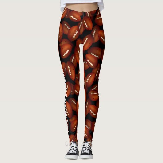 Eindeloze footballs patroon sport mam custom leggings (Voorkant)