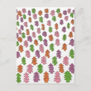 Eindeloze Forest Pine Trees afdrukken Briefkaart