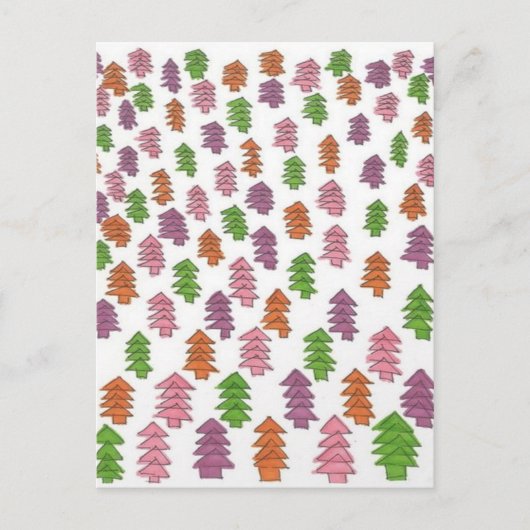 Eindeloze Forest Pine Trees afdrukken Briefkaart (Voorkant)