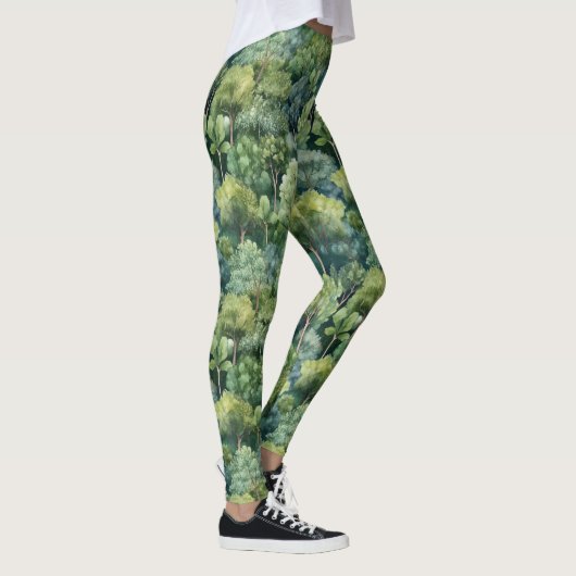 Eindeloze Forest Waterverf Leggings (Rechts)