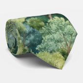 Eindeloze Forest Waterverf Stropdas (Opgerold)