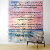 Eindeloze geloften door het Zee Wedding Achtergron Wandkleed (In situ)