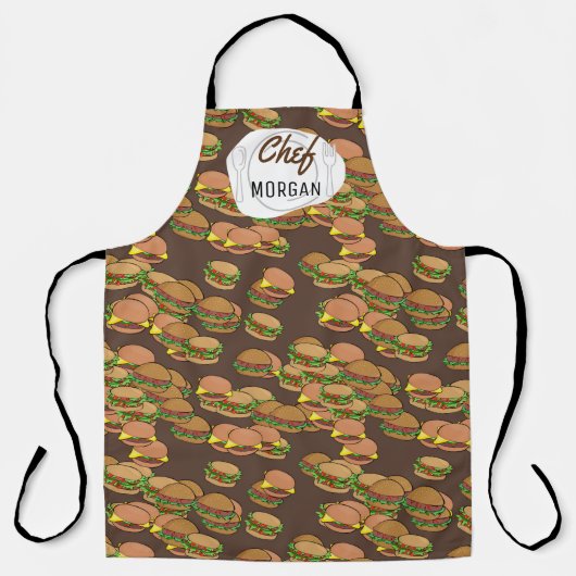 Eindeloze Hamburgers Mannen Schort (Voorkant)