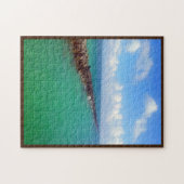 [Eindeloze horizon] Serene Ocean Sky Rock Jetty Legpuzzel (Horizontaal)