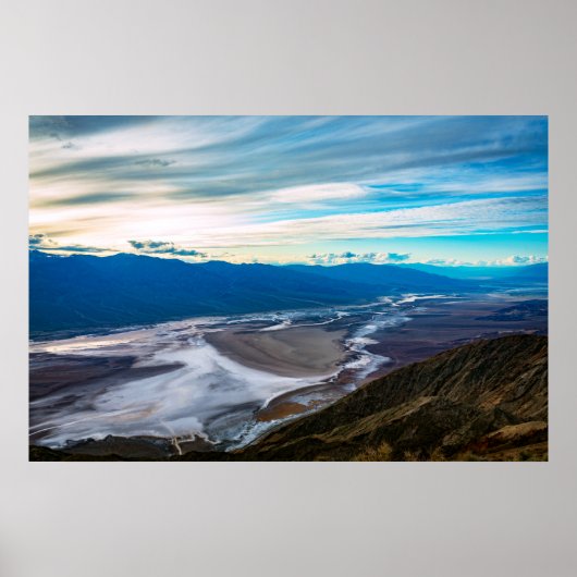 Eindeloze horizonten over badwater bekken poster (Voorkant)