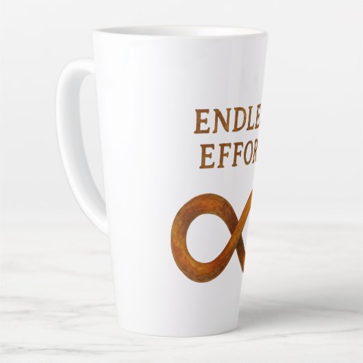 Eindeloze inspanning: de kracht van volharding latte mok (Linkerhoek)