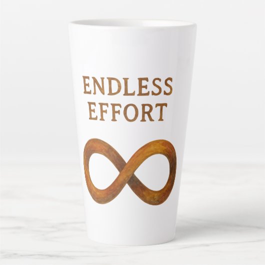 Eindeloze inspanning: de kracht van volharding latte mok (Voorkant)
