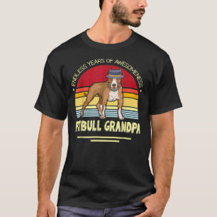 Eindeloze jaren van Awesomeness Pitbull hond Opa H T-shirt