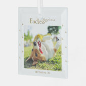 Eindeloze Kerstmis Foto Kerstmis Glas Ornament (Voorkant links)