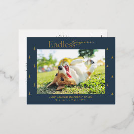 Eindeloze Kerstvakantie Folie Ansichtkaart Feestdagen Briefkaart